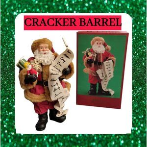 Cracker Barrel Santa Whimsical Vintage Figurine in Original Box